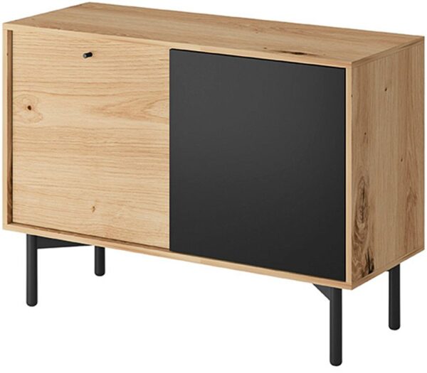 Μπουφές Flow φυσικό Artisan+Black pearl 102x74x41cm