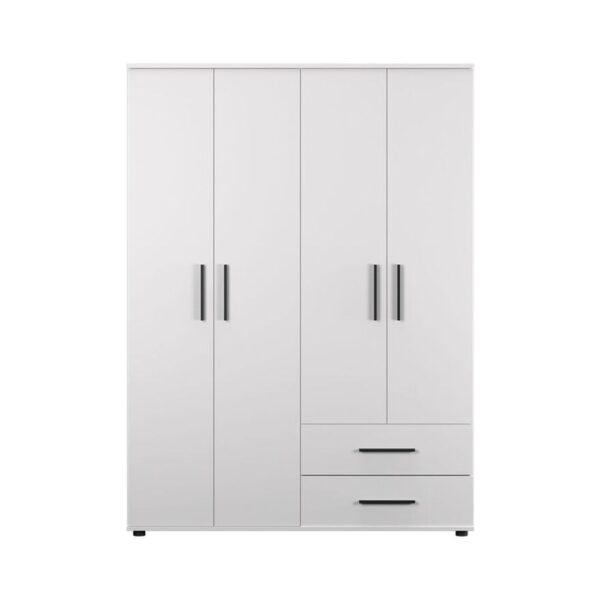 Ντουλάπα GRD-642-BB Λευκή 137x187x52cm