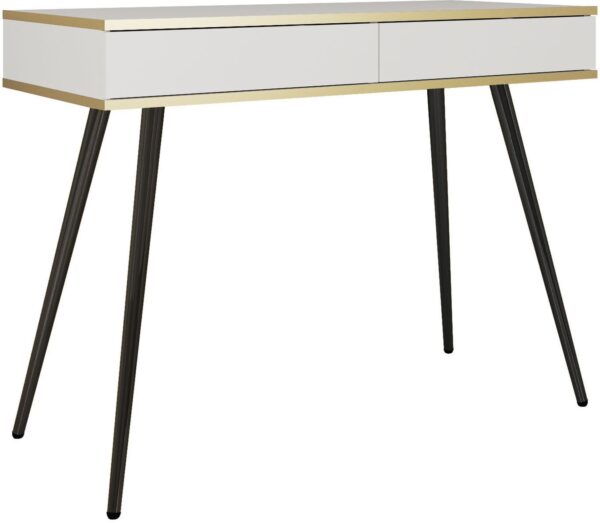 Κονσόλα  Oro λευκό με μαύρα πόδια 102x80x50cm
