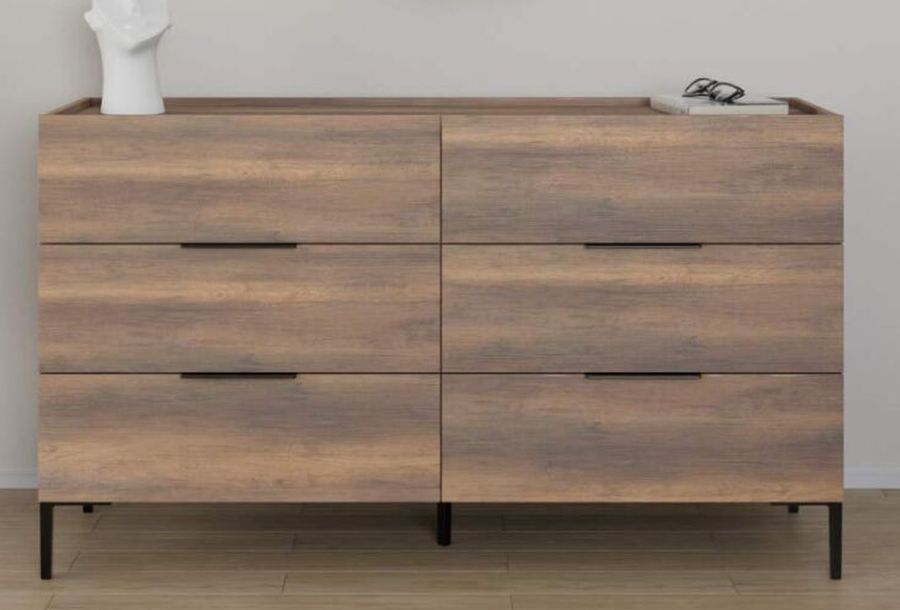 Συρταριέρα SFN-1760-OO Oryana Καρυδιά 140x81x44cm