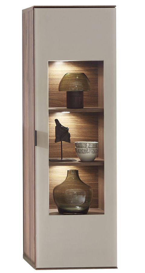 Βιτρίνα κρεμαστή Zeno Καρυδιά 45x142x38cm