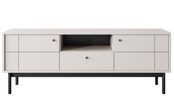 Έπιπλο τηλεόρασης Japandi Λευκό Kazmir 153x56x39cm