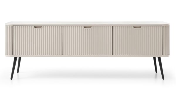 Έπιπλο τηλεόρασης Zova Λευκό Kazmir + Ανθρακί 168x57x39cm