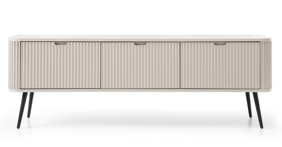 Έπιπλο τηλεόρασης Zova Λευκό Kazmir + Ανθρακί 168x57x39cm