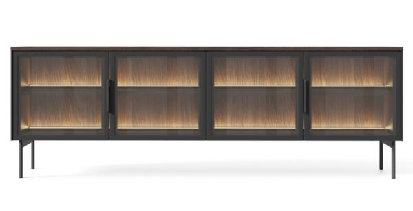 Έπιπλο τηλεόρασης Lumi Καρυδιά 181x62x39cm