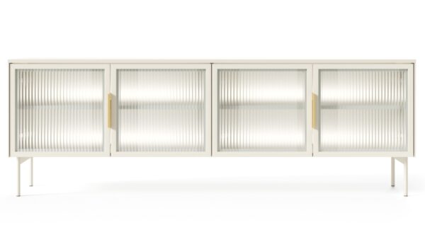 Έπιπλο τηλεόρασης Lumi Λευκό Kazmir 181x62x39cm